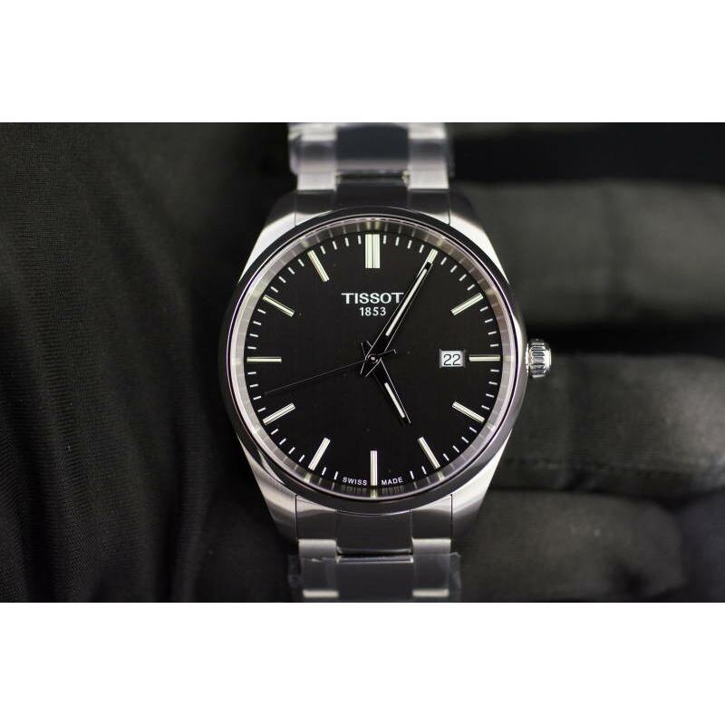 美品 TISSOT ティソ PR100 クォーツ 黒文字盤 全コマ付き TISSOT（ティソ） 正規品TISSOT PR100 ブラック文字盤 40ミリ 電池式