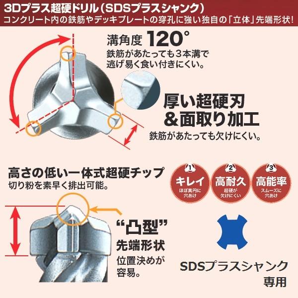 マキタ（makita） 【コンクリート穴あけ】 SDSプラスシャンク 3Dプラス