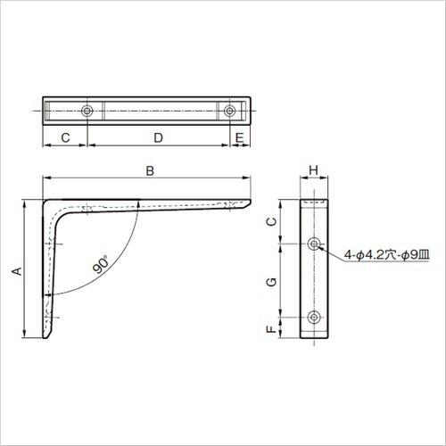 杉田エース 172-009 アルミ棚受け AL-W2030 白 仕入先在庫品 : 佐勘