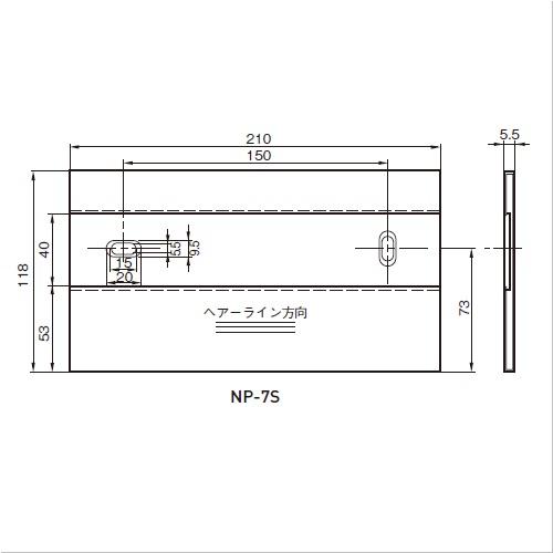 杉田エース 213-157 SUS室名札 NP-7S 無地 仕入先在庫品 : 佐勘金物店