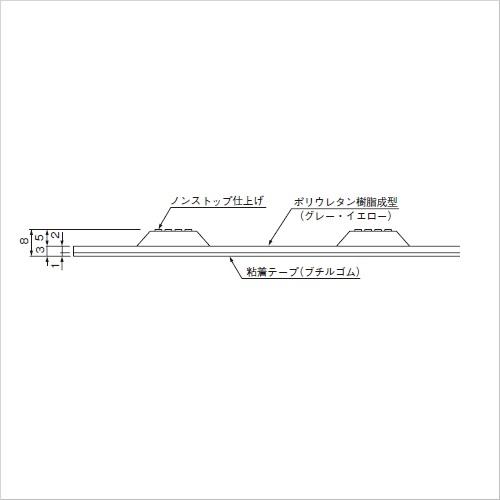杉田エース 435-130 ジェイエコ点字タイル JET1-22 グレー 点鋲 直送品 