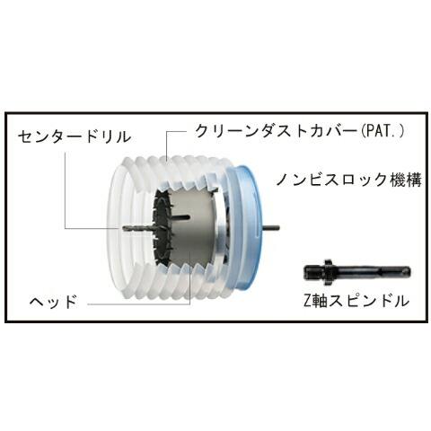 ハウスビーエム　ラジワンダウンライトコアドリル(回転用) 単サイズフルセット 175φ RDL-175_4