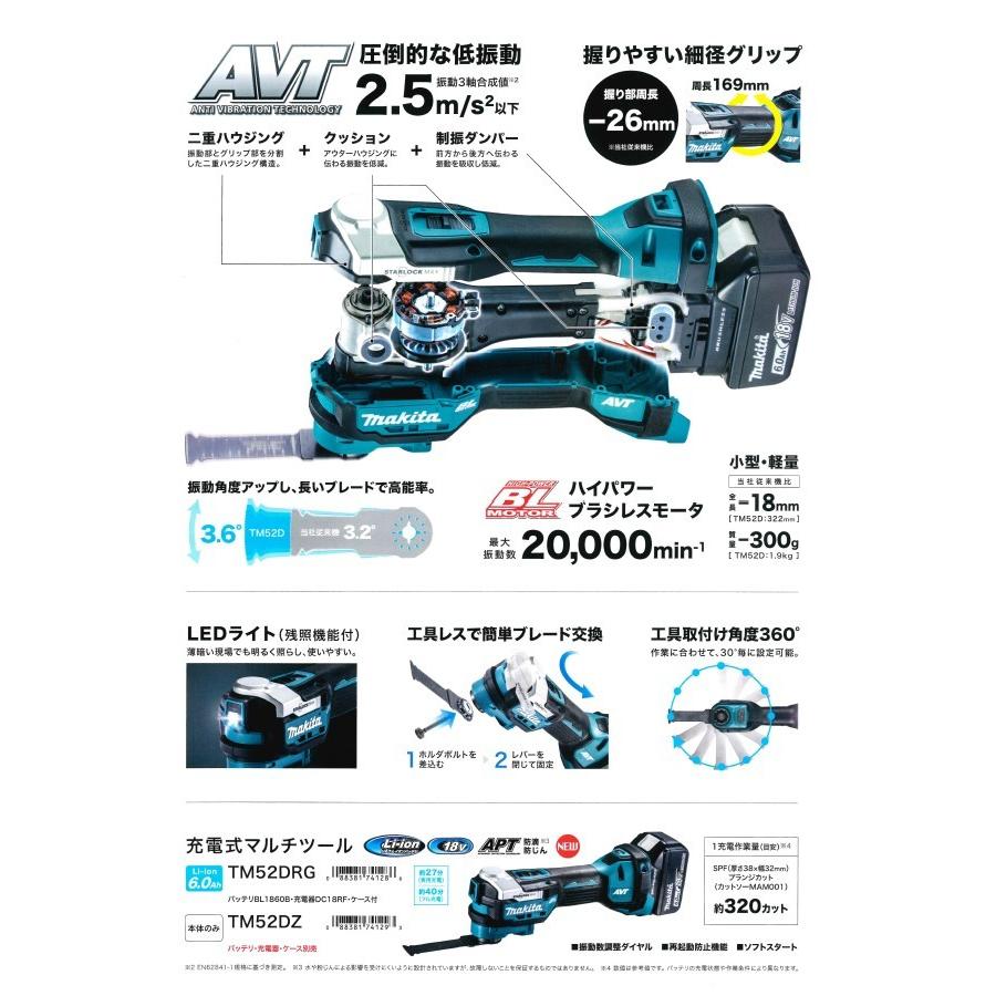 マキタ（makita） TM52DRG 18V 充電式マルチツールセット