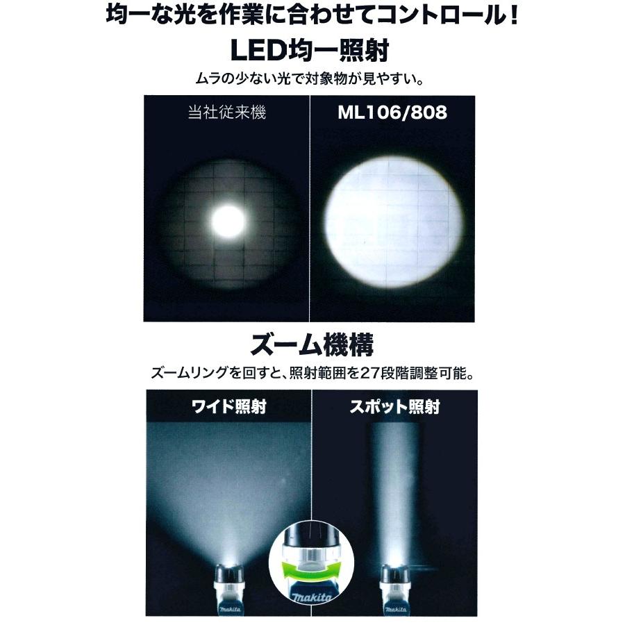 マキタ（makita） 新10.8Vスライドバッテリ用 充電式LEDフラッシュ