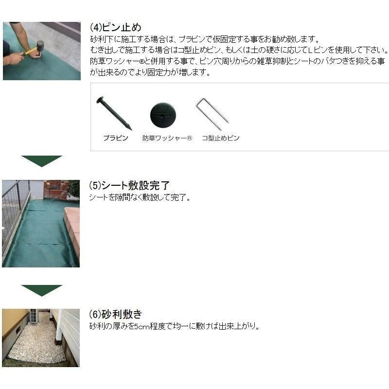 ザバーン防草シート専用 P-200-50 純正品 コ型止めピン 長さ200mm 50本