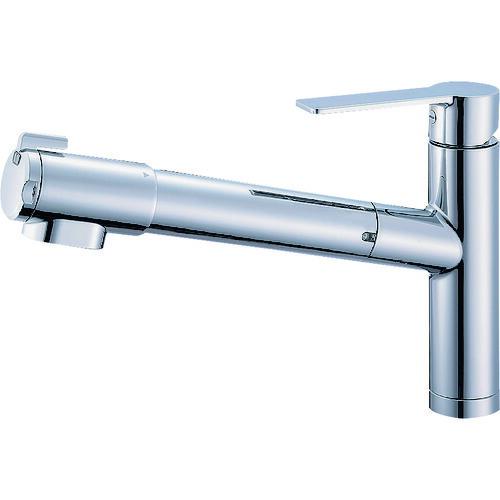 浄水器・整水器 SANEI Single Mixing Faucet Pull Out Hose □SANEI シングル浄水器付ワンホールスプレー混合栓 （品番