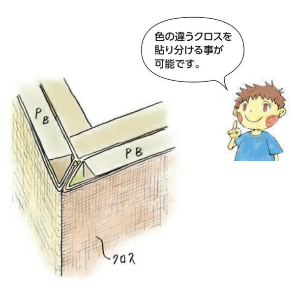 09品です 創建 SOKEN 34373-2.5m ビニール 下地材 出隅 クロス巻き込み出隅10 長