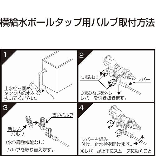 TOTO(トートー) トイレ手洗用品 THY584 純正品 横給水ボールタップ用 バルブ (水位調整機能なし)｜sakan｜03