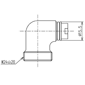 TOTO(トートー) シャワー取り付け用品 THY730 金属製シャワーエルボ TMJ40型用 | TOTO | 02
