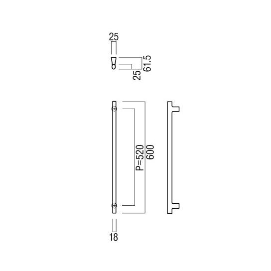 ユニオン（UNION） ユニオンドアハンドル 押し棒タイプ 品番：G777-04 