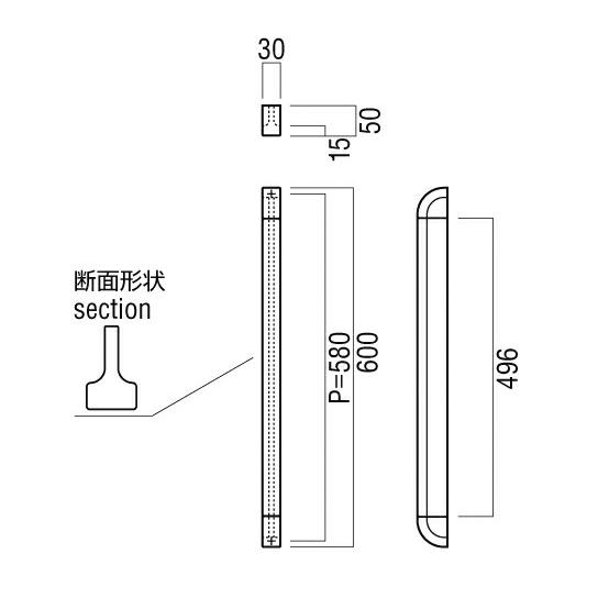 ユニオンドアハンドル　ケアハンドルタイプ　品番：H1145-51-101 (直送品、扉厚：38~45mm,ご指示下さい。) | ユニオン(DIY) | 01