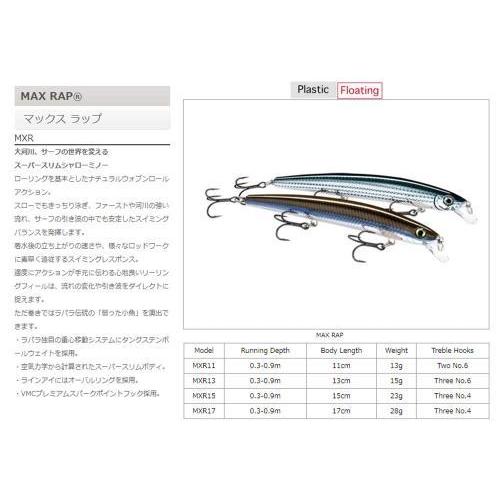 ラパラ(Rapala) マックスラップ 13cm #AYUL ライブアユ MXR13｜sakana2122｜02