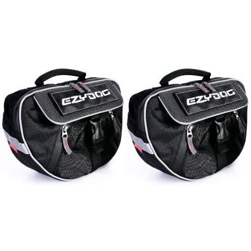 EzyDog Trail-Ready Saddle Bags for The Convert Dog Harness?(Not Included)?- Two Dog Backpacks with a Quick and Easy Atta ハーネスリード