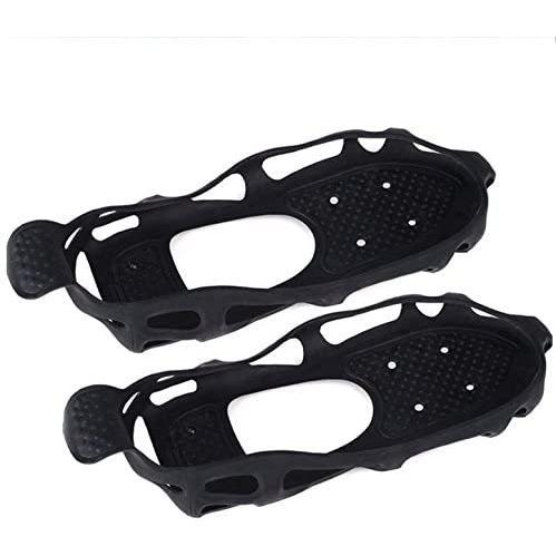 1 Pair of 24 Teeth Ice Snow Grips Grippers Anti-Slip Lite Duty Serious Walk Traction Cleats with 2 Removable Straps 1 Pair of 24 Teeth Ice Snow Grips Grippers Anti-Slip Lite Duty Serious Walk Traction Cleats with 2 Removable Straps