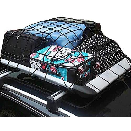 7' x 5' Heavy Duty Bungee Cord Cargo Net Stretches to 14' x 10'-Latex Truck Bed Mesh with 12Pcs Free Adjustable Hooks for Secure Carrying on｜sakanori-store｜06