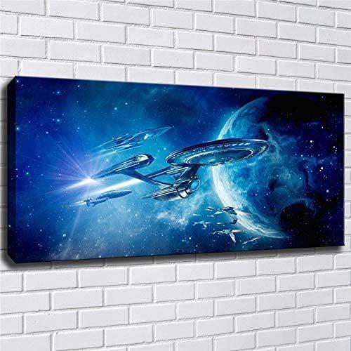高評価 日本画 Decorations Wall Home Art Wall Canvas Lihuaiart For 24x48 Beyond Trek Star Prints Canvas Paintings Oil Room Living Bedroom 最適な価格 Applefaces Co