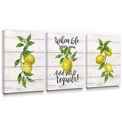 オンライン売り出し Takfot For Yellow Wall Rustic Prints Paintings Motivational Lemon Kitchen Inspirational Home Fruit Deco Canvas Artwork Art 日本大特価 Hotelkenti Ci