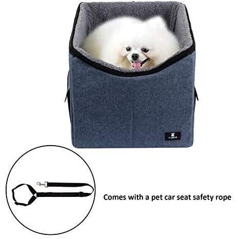 X-ZONE PET Dog Booster Car Seat/Pet Bed at Home, with Pockets and Carrying case，Easy Storage and Portable (Medium, Blue)｜sakanori-store｜04