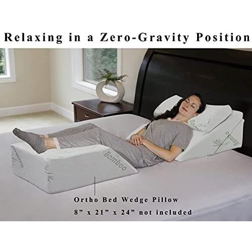 Bed Wedge Pillow - Adjustable Folding Cooling Gel Memory Foam Incline Cushion System for Legs and Back Support Pillow - Acid Reflux, Anti Sn｜sakanori-store｜09