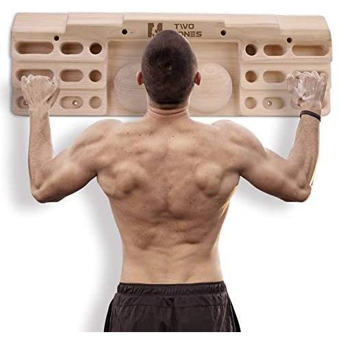 TWO STONES Wooden Hangboard Rock Climbing Pull Up Bar Designed Training for Climbing, Wooden Fingerboard Climbing Training Board for Buildin｜sakanori-store｜06