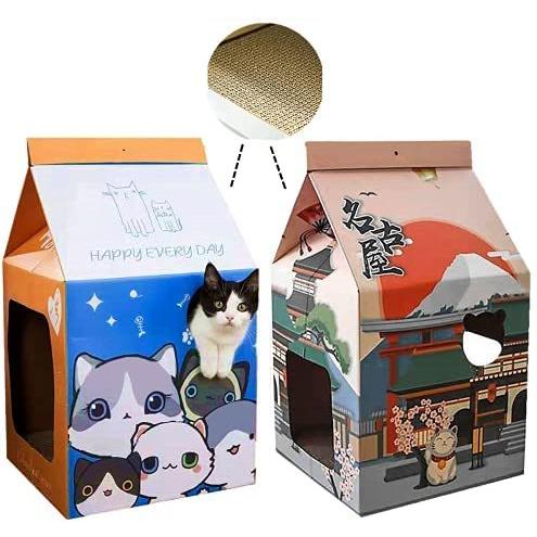 訳ありセール格安 Shengocase Pack Of 2 Unique Design Cat Scratcher Cardboard Cat House With Door And Interactive Window Cat Scratching Pad Cat Condo Cat C B091hm5sm8 Kb Import Shop 通販 Yahoo ショッピング 今月限定 特別大特価