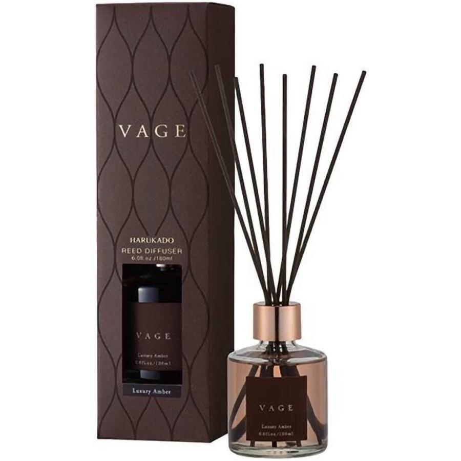 VAGE(バーグ) リードディフューザー ルームフレグランス 180ml ラグジュアリーアンバー・6213 