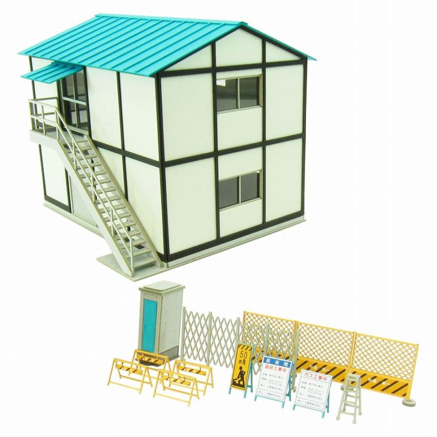 プレハブ小屋 プレハブ小屋A ：梅桜堂 HO(1/83) 着色済みキット ST-019-83C | 建造物