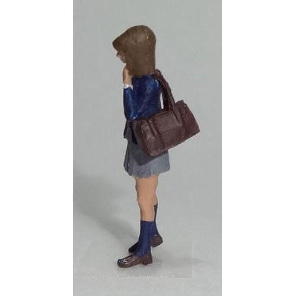 工房朋 女の子高さ46センチ 高校生 女子（現代版・覗き込む） ：Kt工房 塗装済完成品 HO(1/80