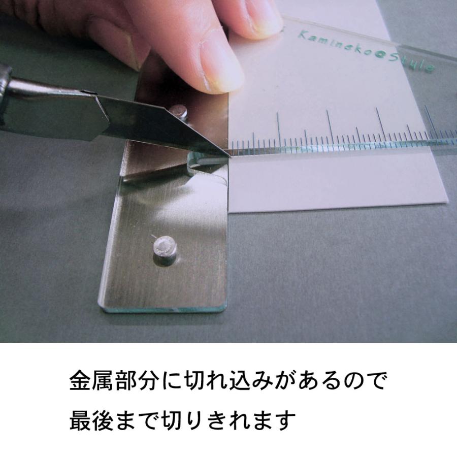 直角カット定規Chu-5（中サイズ、アクリル5mm厚）左 ：Kamineko@Style