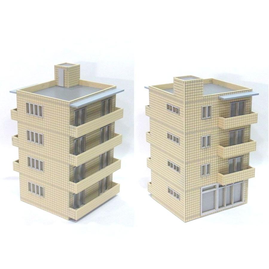 小型マンション ：創造堂 塗装済完成品 HO(1/87〜1/80) HOS-011 : さか