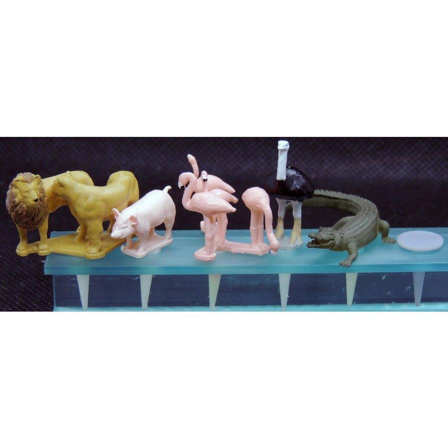 園芸ジオラマ作成用ミニチュア 動物セットD ：アイコム 塗装済完成品