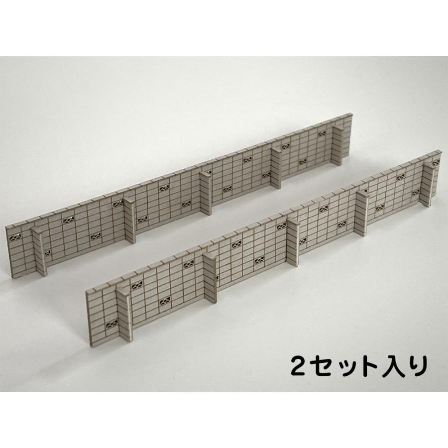 ブロック塀 カラー :梅桜堂 HO(1/83) 塗装済みキット AC-018 ブロック塀 カラー :梅桜堂 HO(1/83) 塗装済みキット AC-018
