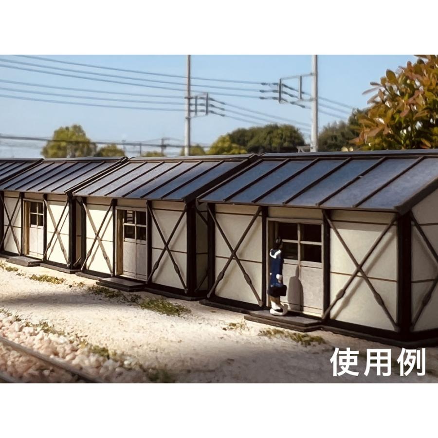 プレハブ小屋A 2セット入り ：梅桜堂 N(1/150) 着色済みキット ST-019