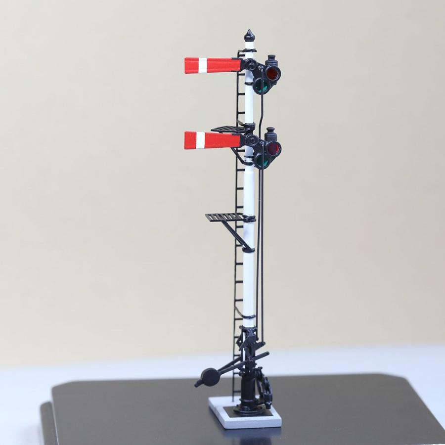 1/80 ＜点灯・可動式＞ 腕木信号機 「出発信号機 」主/副本線二段