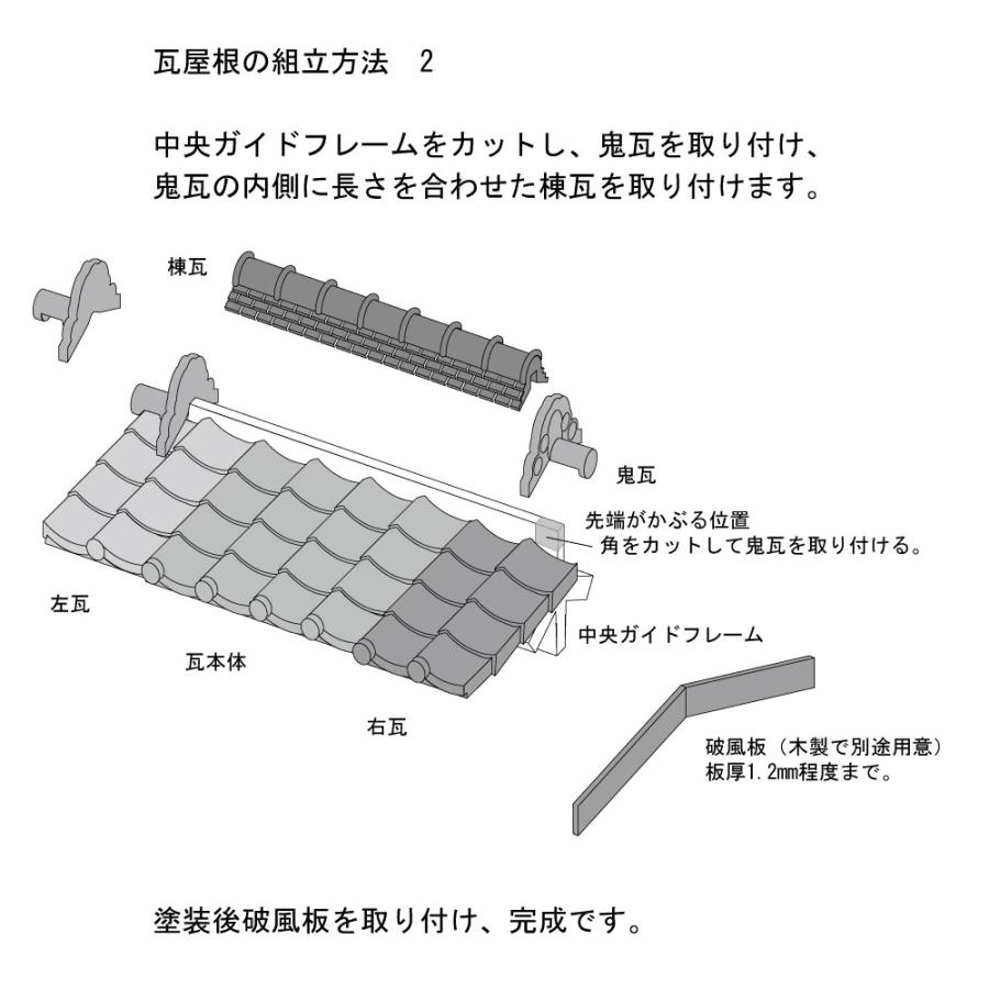 日本瓦パーツ 端面各2枚入り :さかつう キット HO(1/87) 1902 日本瓦パーツ 端面各2枚入り :さかつう キット HO(1/87) 1902