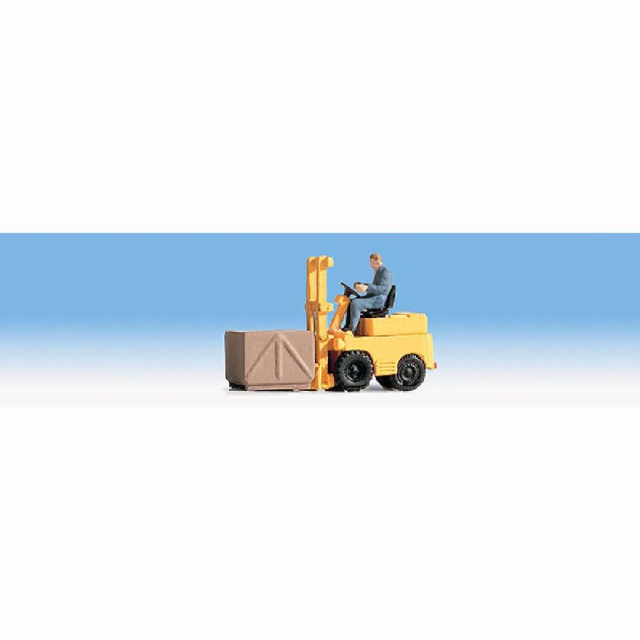 フォークリフトと運転手 ：ノッホ 塗装済完成品 HO(1/87) 16770 : さか