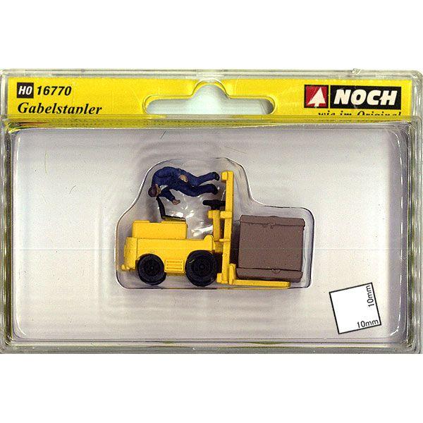 フォークリフトと運転手 ：ノッホ 塗装済完成品 HO(1/87) 16770 : さか