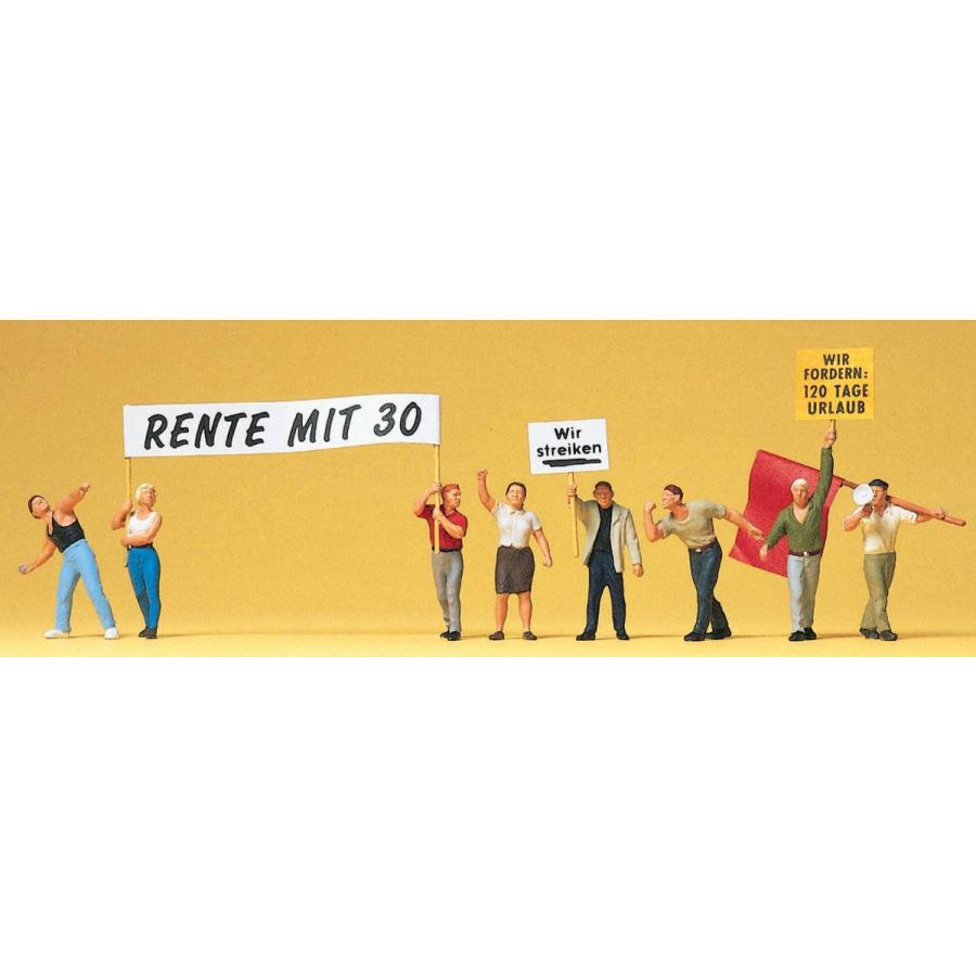 デモ行進する人々 ：プライザー 塗装済完成品 HO(1/87) 10456 : さか