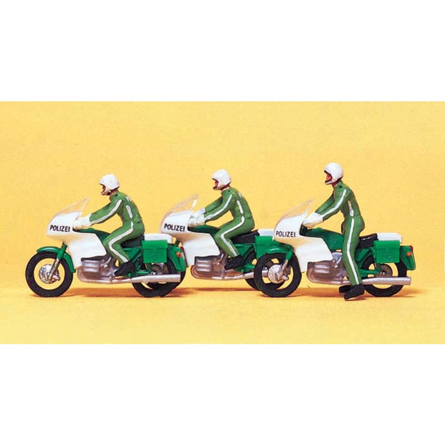 オートバイに乗った警察官 ：プライザー 塗装済完成品 HO(1/87) 10489