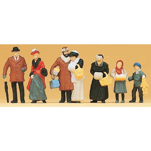 古い時代のクリスマスの人々　：プライザー　塗装済完成品　HO(1/87)　12195｜sakatsu