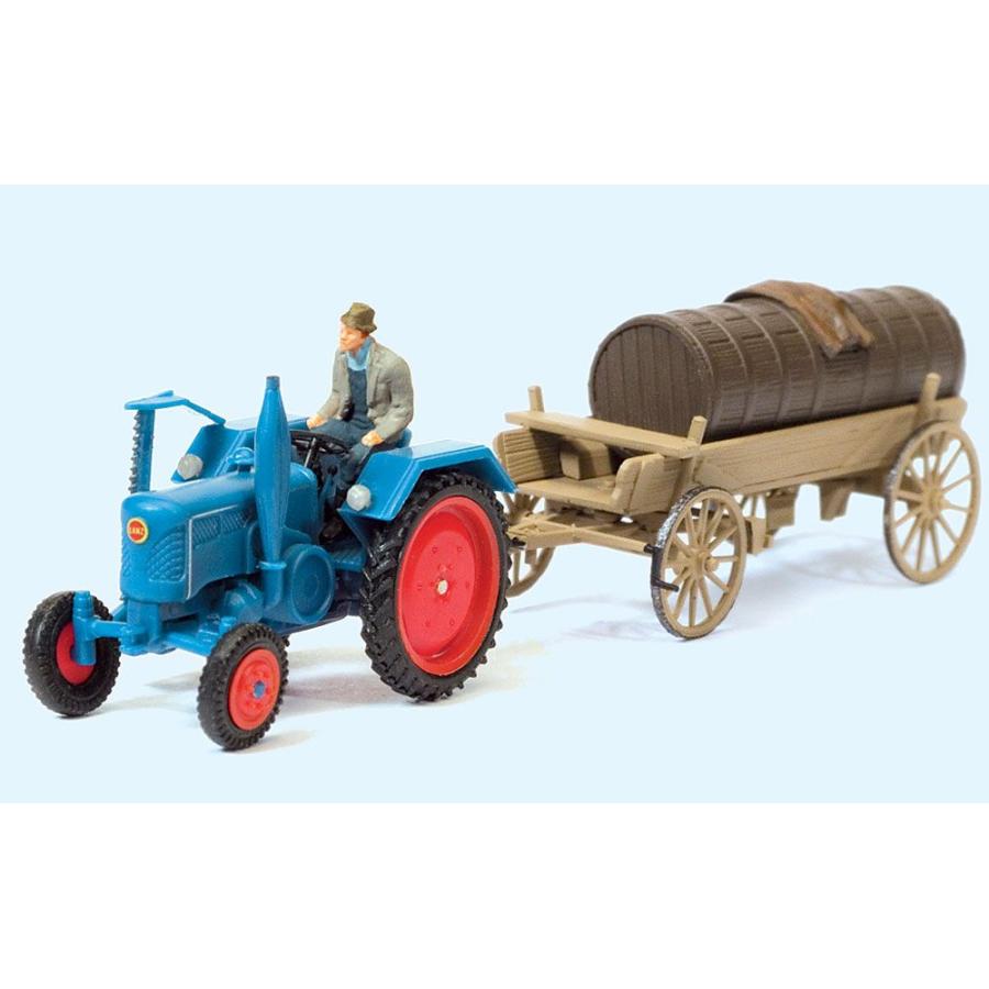 トラクターと液肥の荷車 ：プライザー 塗装済完成品 HO(1/87) 17939