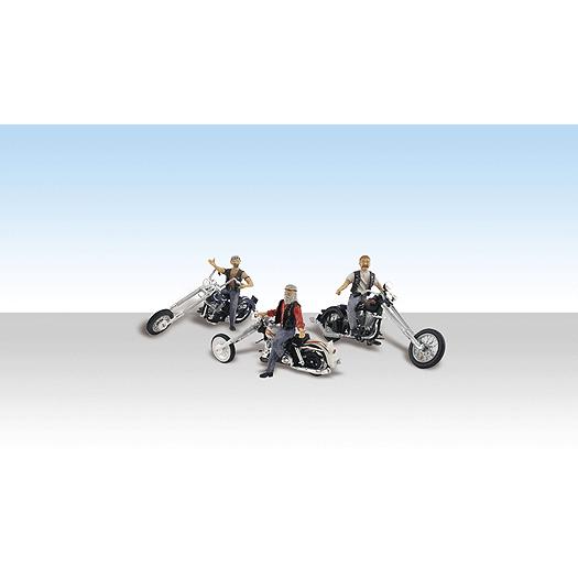 カスタム・チョッパーバイク ：ウッドランド 塗装済完成品 HO(1/87