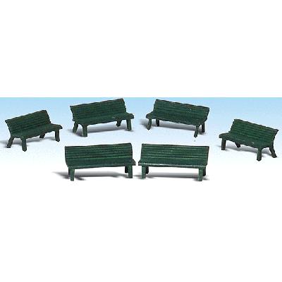 公園のベンチ ：ウッドランド 塗装済完成品 HO(1/87) 1879 : さかつう