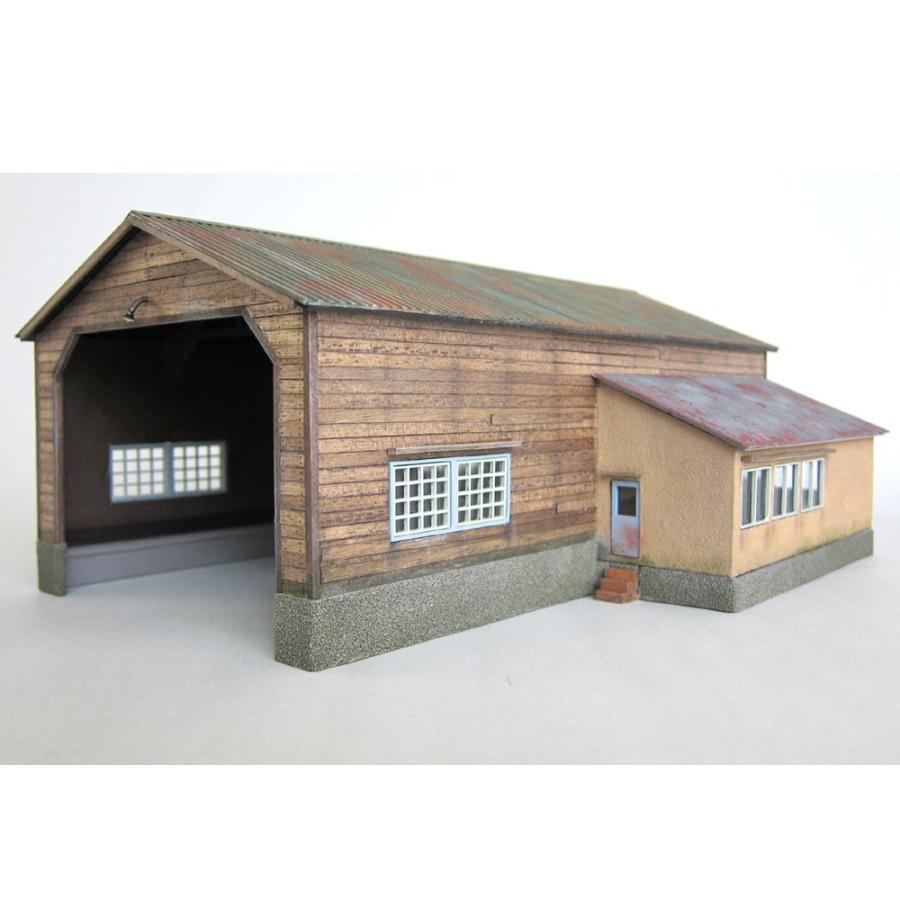 地鉄の木造2線車庫 ：匠ジオラマ工芸舎 塗装済完成品 HO(1/80) : さか