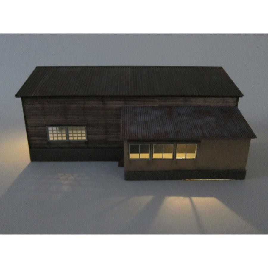地鉄の木造2線車庫 ：匠ジオラマ工芸舎 塗装済完成品 HO(1/80) : さか