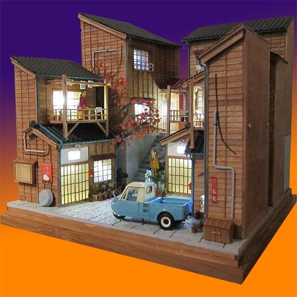 山本高樹の妄想ジオラマ　柿ノ木横町　：山本高樹　塗装済完成品　1/43