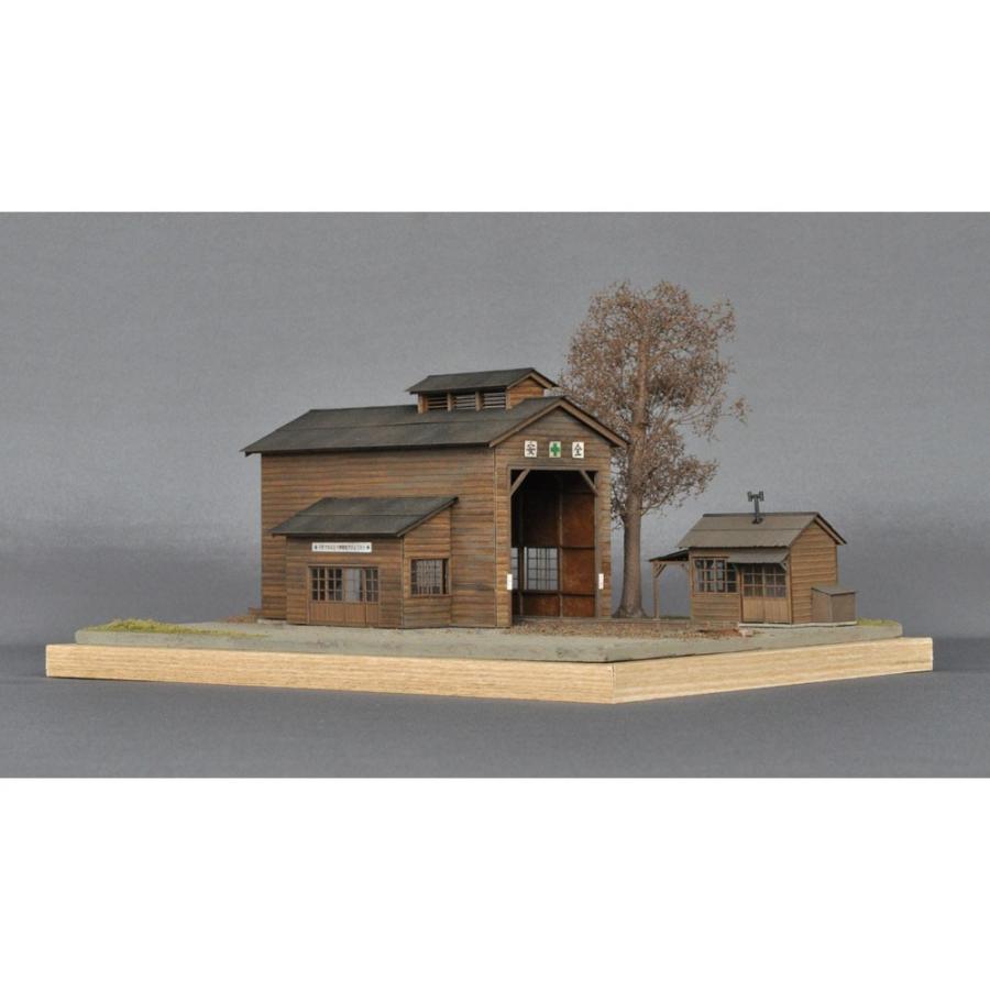 木造単線機関庫・ジオラマ付き（詰所） 特別完成品 ：宮下洋一 塗装済