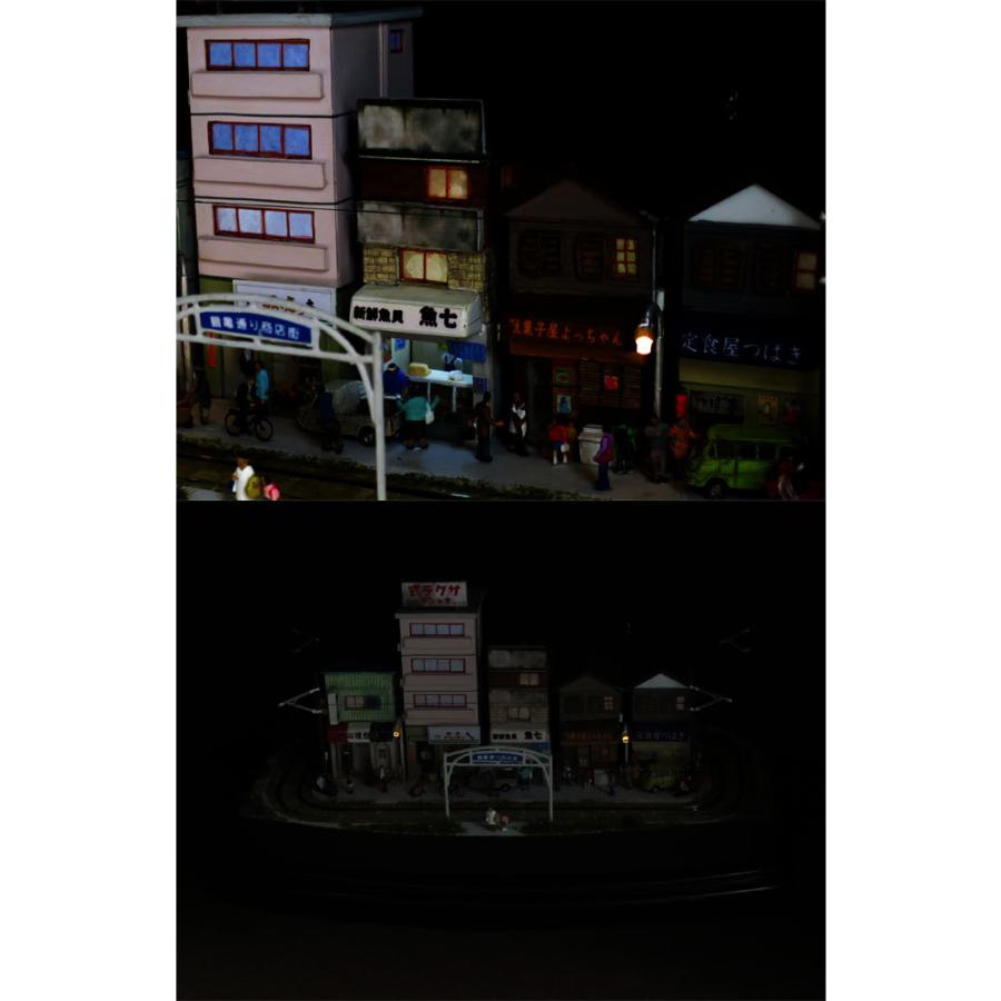 ダイソーケースレイアウト＃14　「昭和下町　商店街2」　：石川宜明　塗装済完成品　1/150サイズ｜sakatsu｜05