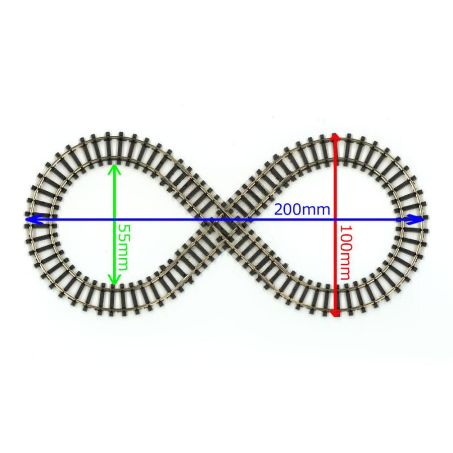 ミニミニトレイン用8の字レール　：石川宜明　鉄道　線路9mmゲージ　N(1/150)｜sakatsu｜02