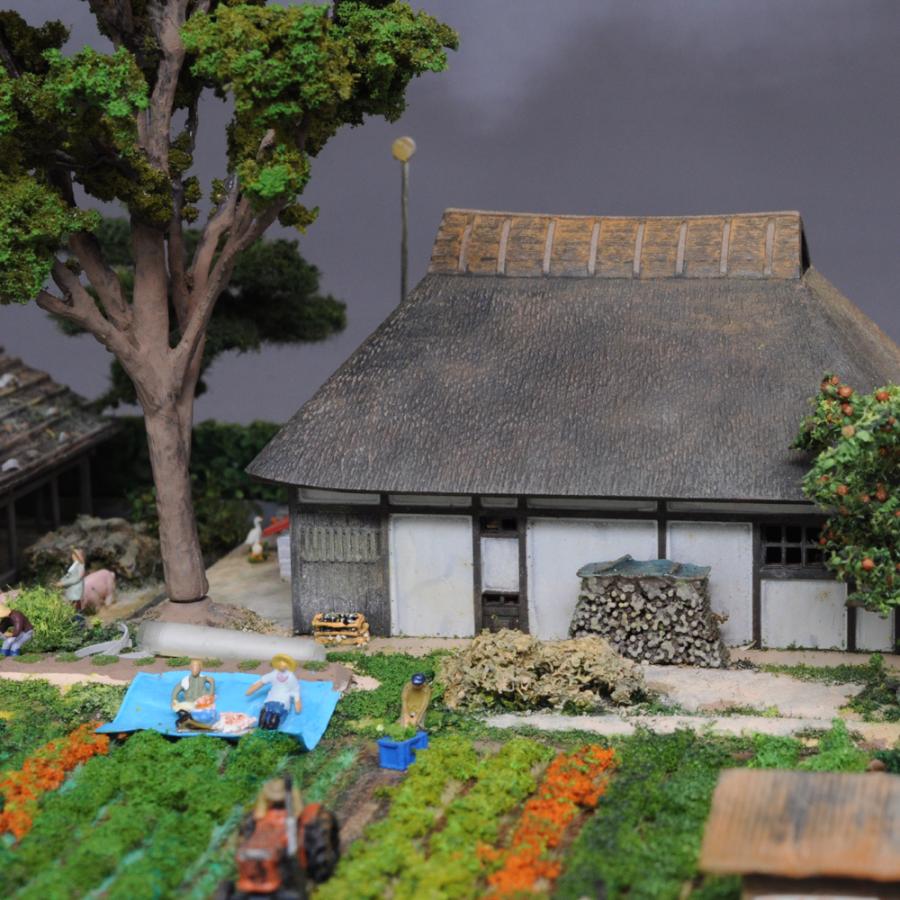 ユニット・ジオラマ 「農家」 ：岡田忠明 塗装済完成品 N(1/150